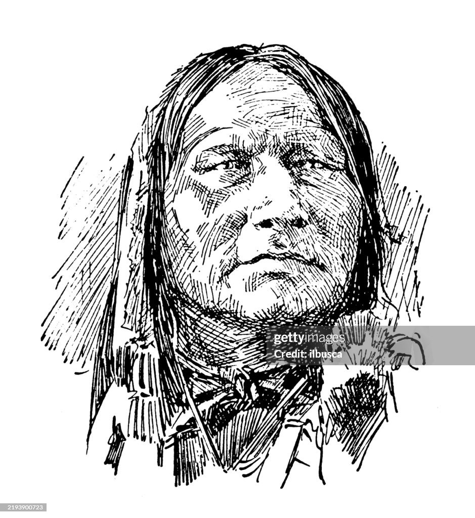 Portrait of man of Sioux ethnicity