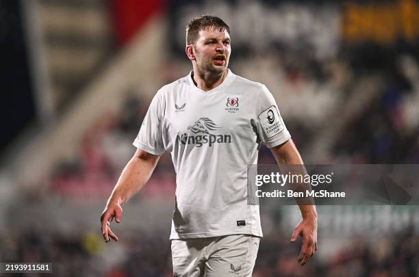 Belfast , United Kingdom - 17 January 2025; Iain Henderson of Ulster during the Investec Champions Cup Pool 1 match between Ulster and Exeter Chiefs...