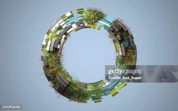 ecosistema: resumen, sostenibilidad, medio ambiente, recurso - tecnología verde fotografías e imágenes de stock