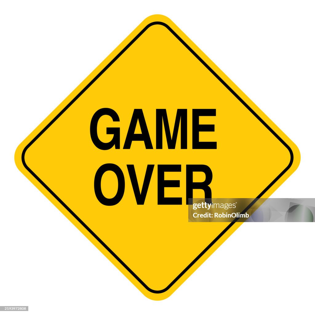 Stocker Over Sign Game Over Road Sign High-Res Vector Graphic - Getty Images
