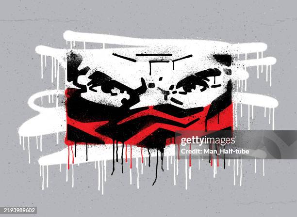 spionierende augen graffiti - extremismus stock-grafiken, -clipart, -cartoons und -symbole