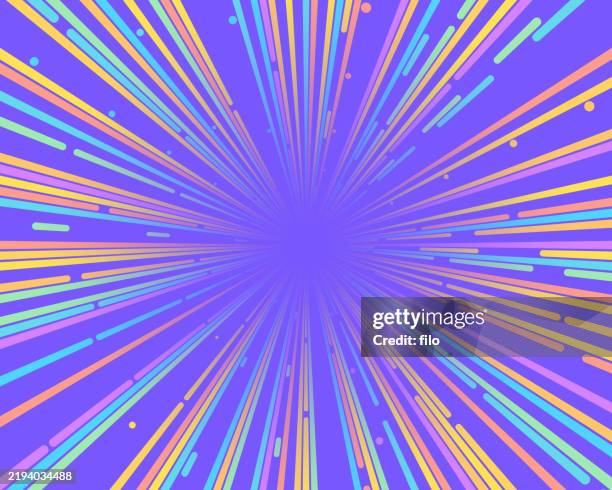 zoom pastel warp excitement modern motion abstract background - pastel supernova stock illustrations