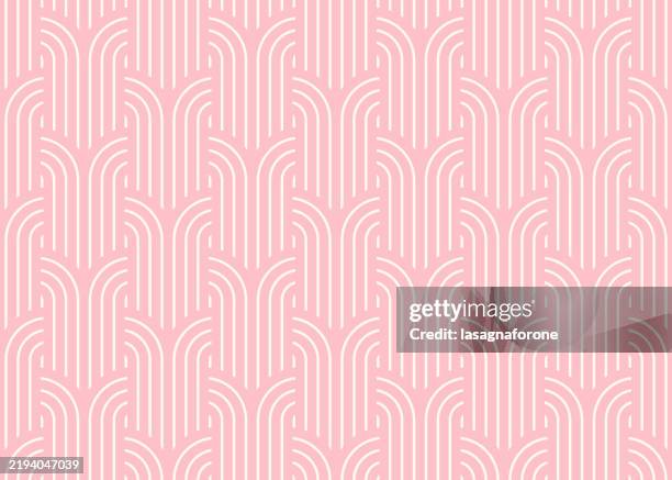 seamless geometric vector pattern - interlocking circles stock illustrations