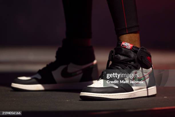 Nike Air Jordan 1's are worn by Ludacris at Juicy Fest 2025 on January 15, 2025 in Perth, Australia.