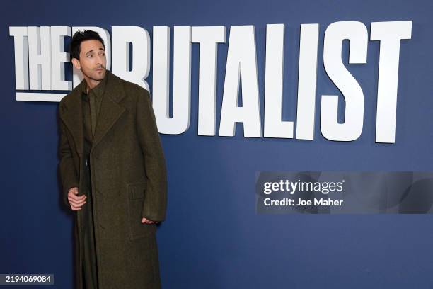Adrien Brody attends "The Brutalist" UK Special Screening at the Picturehouse Central on January 15, 2025 in London, England.