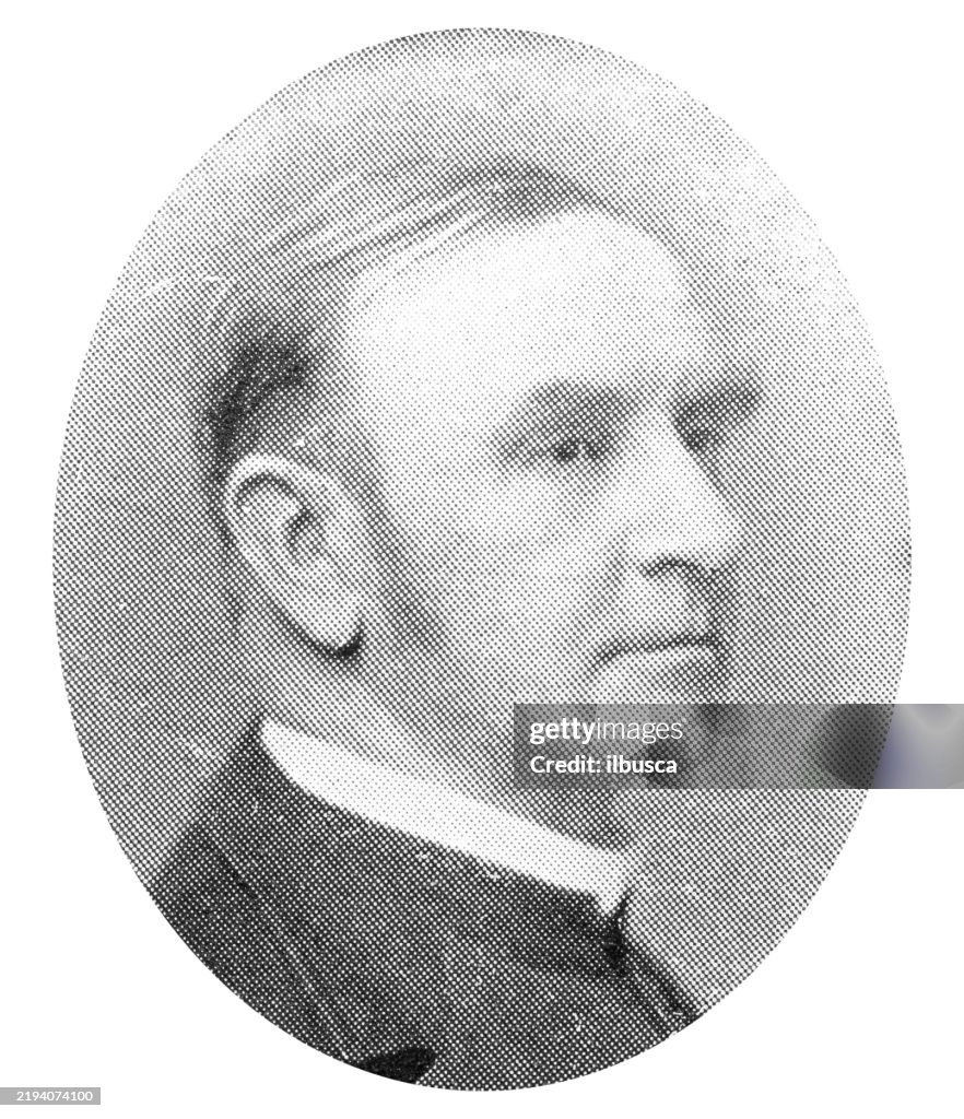 Portrait Of 19th Century Man Thomas Richey High-Res Vector Graphic ...