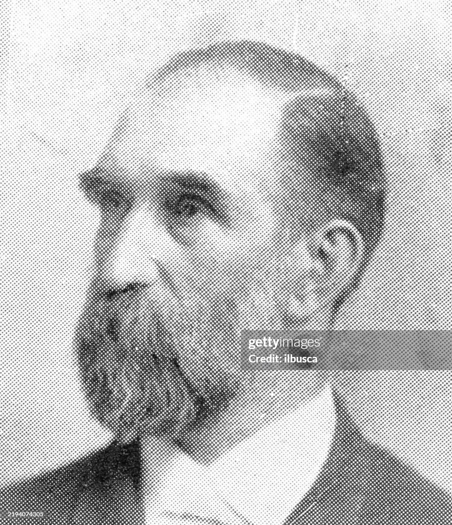 L Waylan Portrait Of 19th Century Man H L Wayland High-Res Vector Graphic ...