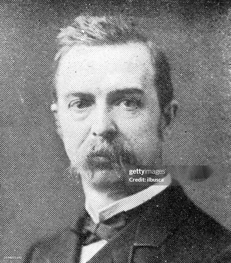 Tim F Portrait Of 19th Century Man Timothy F Allen High-Res Vector Graphic ...