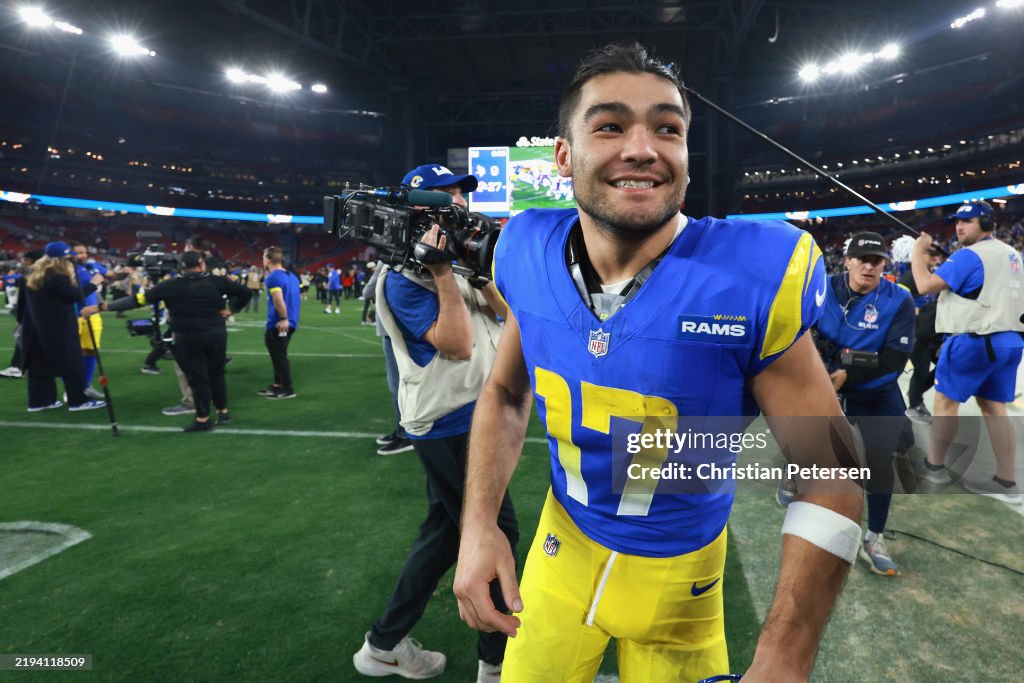 Puka Nacua Of The Los Angeles Rams Reacts Following The NFL Playoff puka-nacua-of-the-los-angeles-rams-reacts-following-the-nfl-playoff