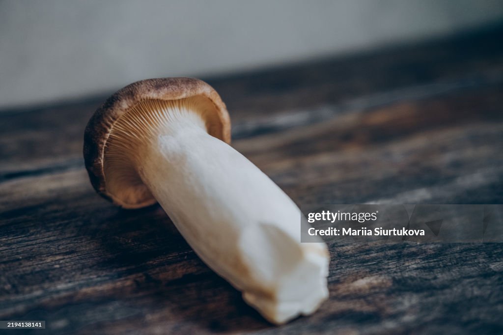 Edible Asian mushrooms. Royal oyster mushrooms.