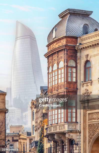 old town of baku - azerbaijan stock pictures, royalty-free photos & images