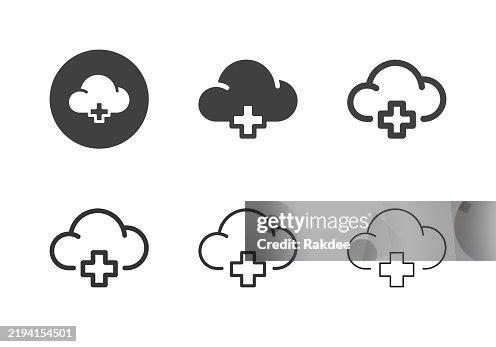 Healthy Cloud Computing Icons - Multi Series Healthy Cloud Computing Icons - Multi Series