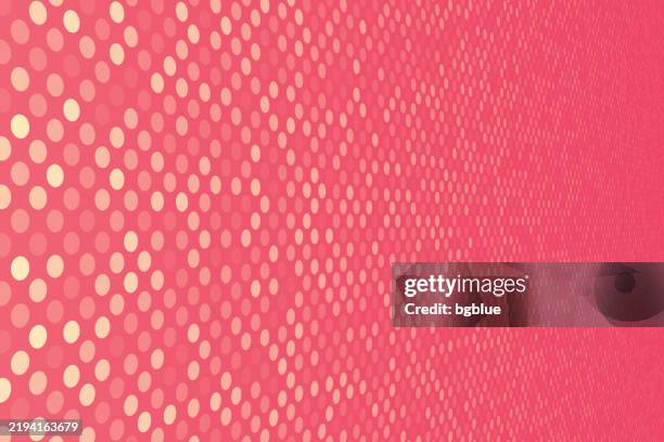 abstract red background with polka dots - trendy 3d background - deep red sunset stock illustrations