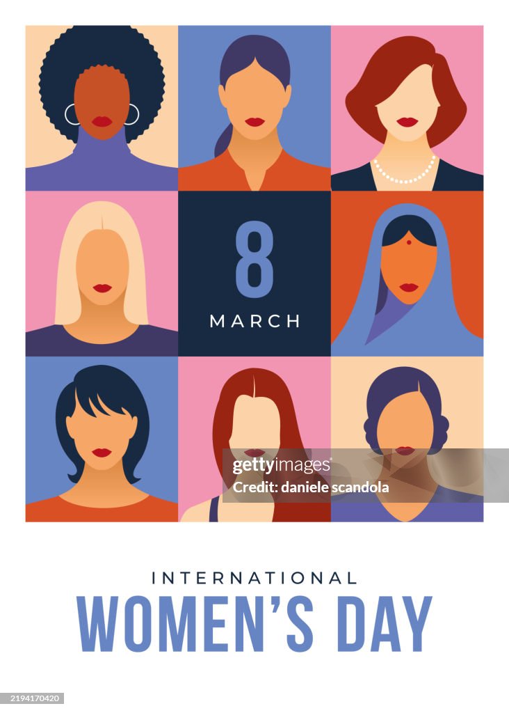 Women empowerment movement pattern. International Women’s day graphic in vector.