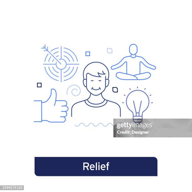illustrations, cliparts, dessins animés et icônes de illustration vectorielle du concept de relief. conception vectorielle de trait modifiable. - soulagement