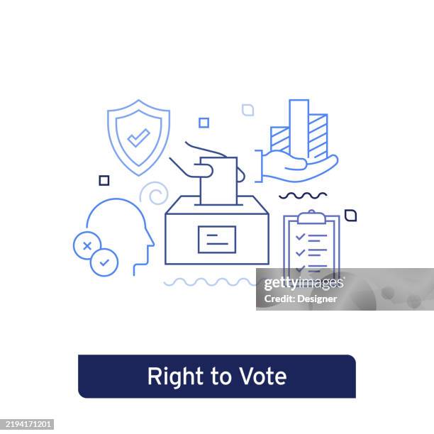Voting Rights Vector Right To Vote Concept Vector Illustration Editable Stroke Vector Design ...