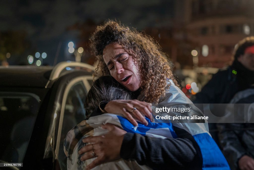 Israeli-Palestinian conflict - Hostages release in Ramat Gan