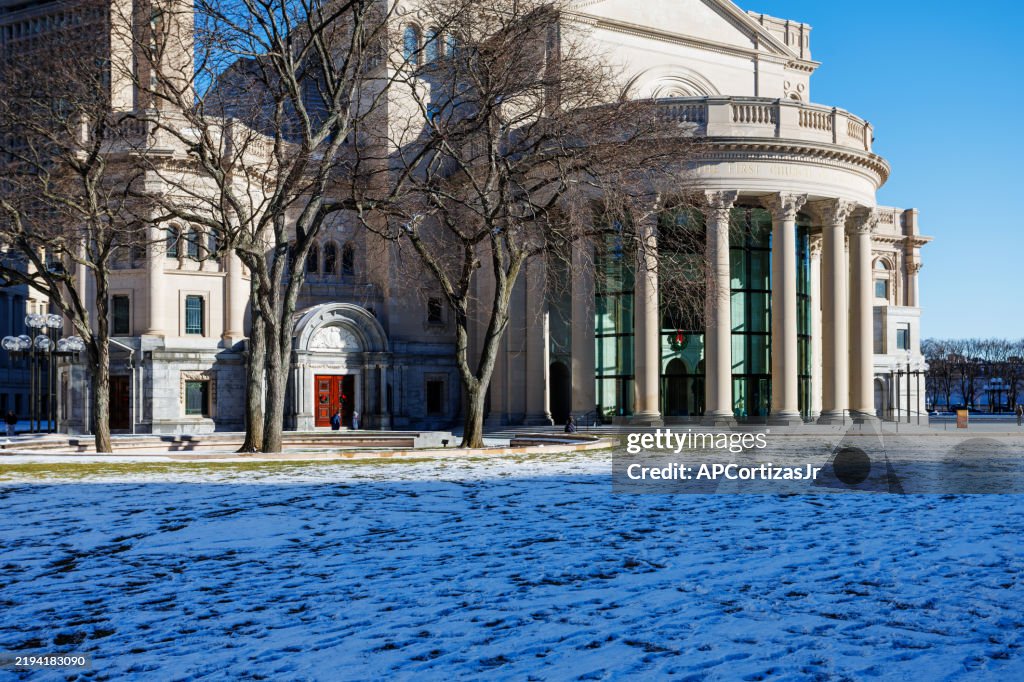 The First Church of Christ - Mother Church - Christian Science Center - Winter - Boston Massachusetts