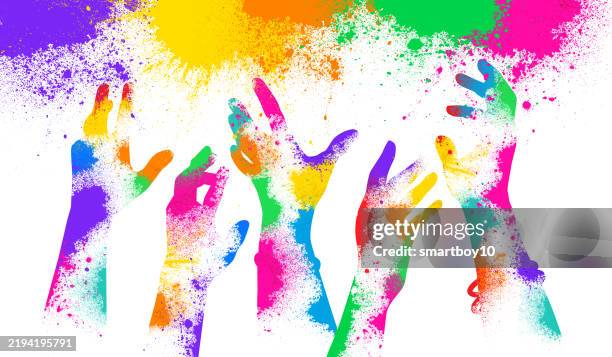 holi celebration poster - holi stock illustrations