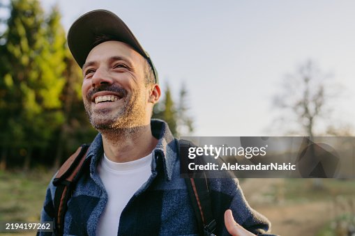 Portrait of a mid adult male hiker Portrait of a mid adult male hiker
