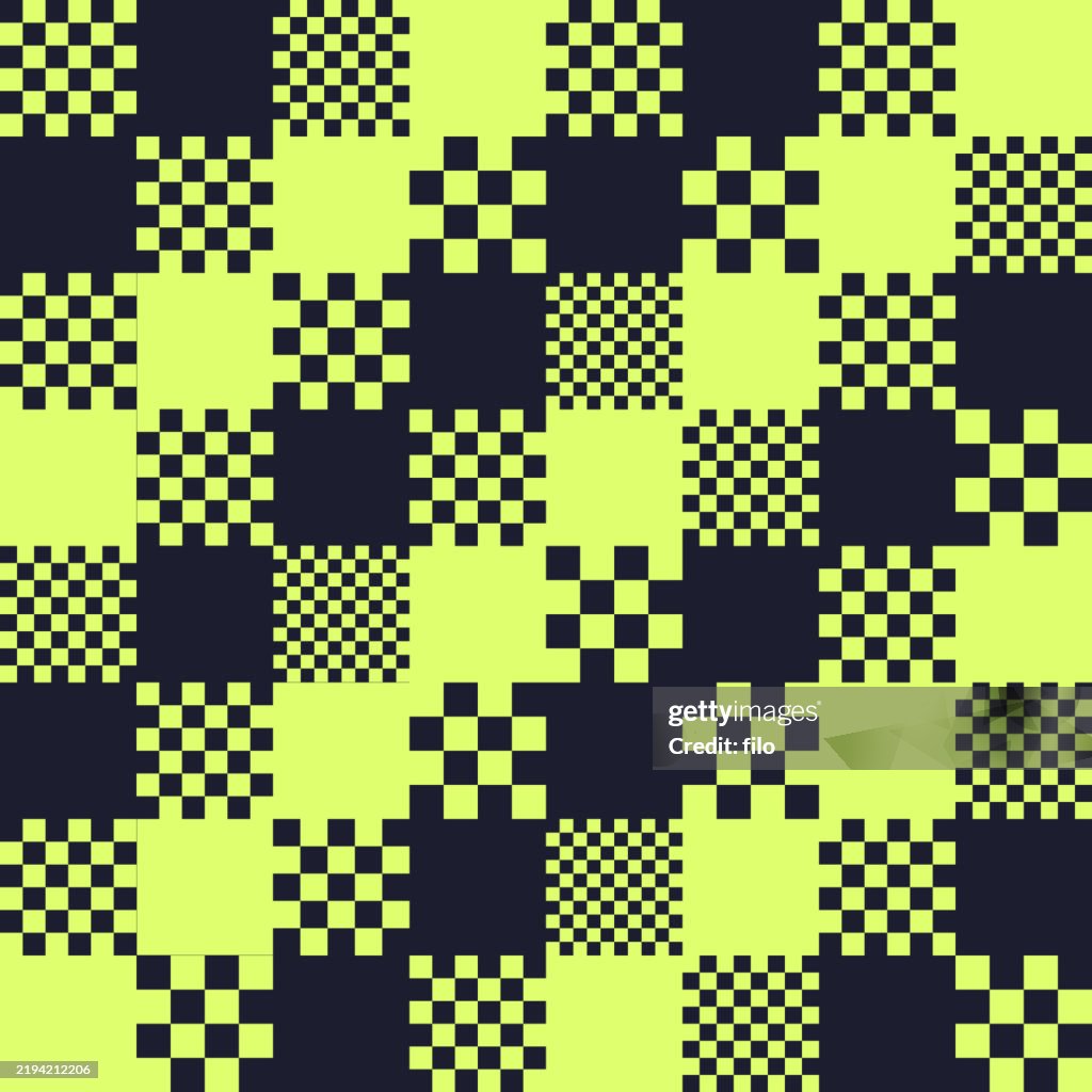 Seamless Texture Pattern Mosaic Pixel Layered Dark Background