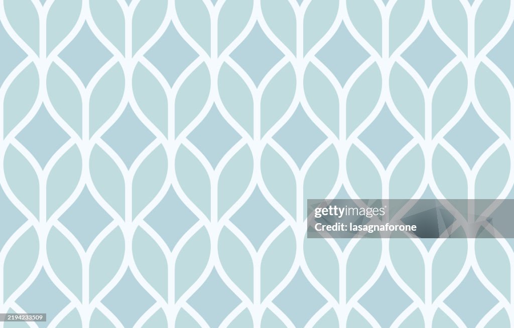 Seamless Geometric Floral Vector Pattern