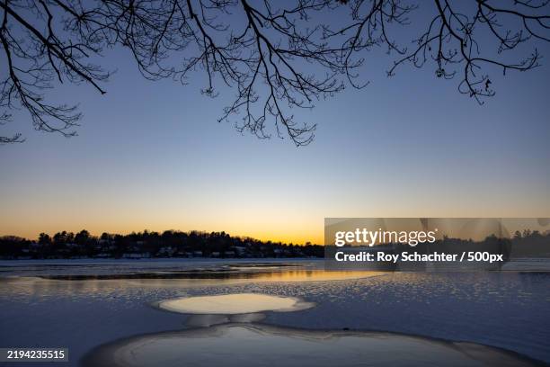 scenic view of sea against clear sky during sunset,brookline,massachusetts,united states,usa - brookline massachusetts stock pictures, royalty-free photos & images