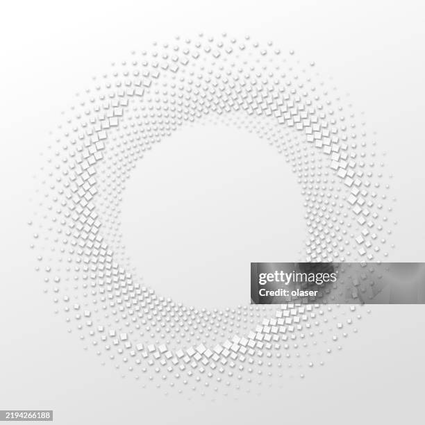 a circular pattern of white dots and squares on a light background. - different levels stock illustrations