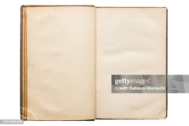 blank space old open book background - open book foto e immagini stock
