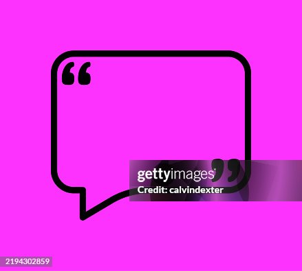 Speech bubble with quotation marks Speech bubble with quotation marks