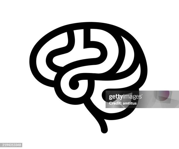 Vector Brainline Brain Line Art High-Res Vector Graphic - Getty Images