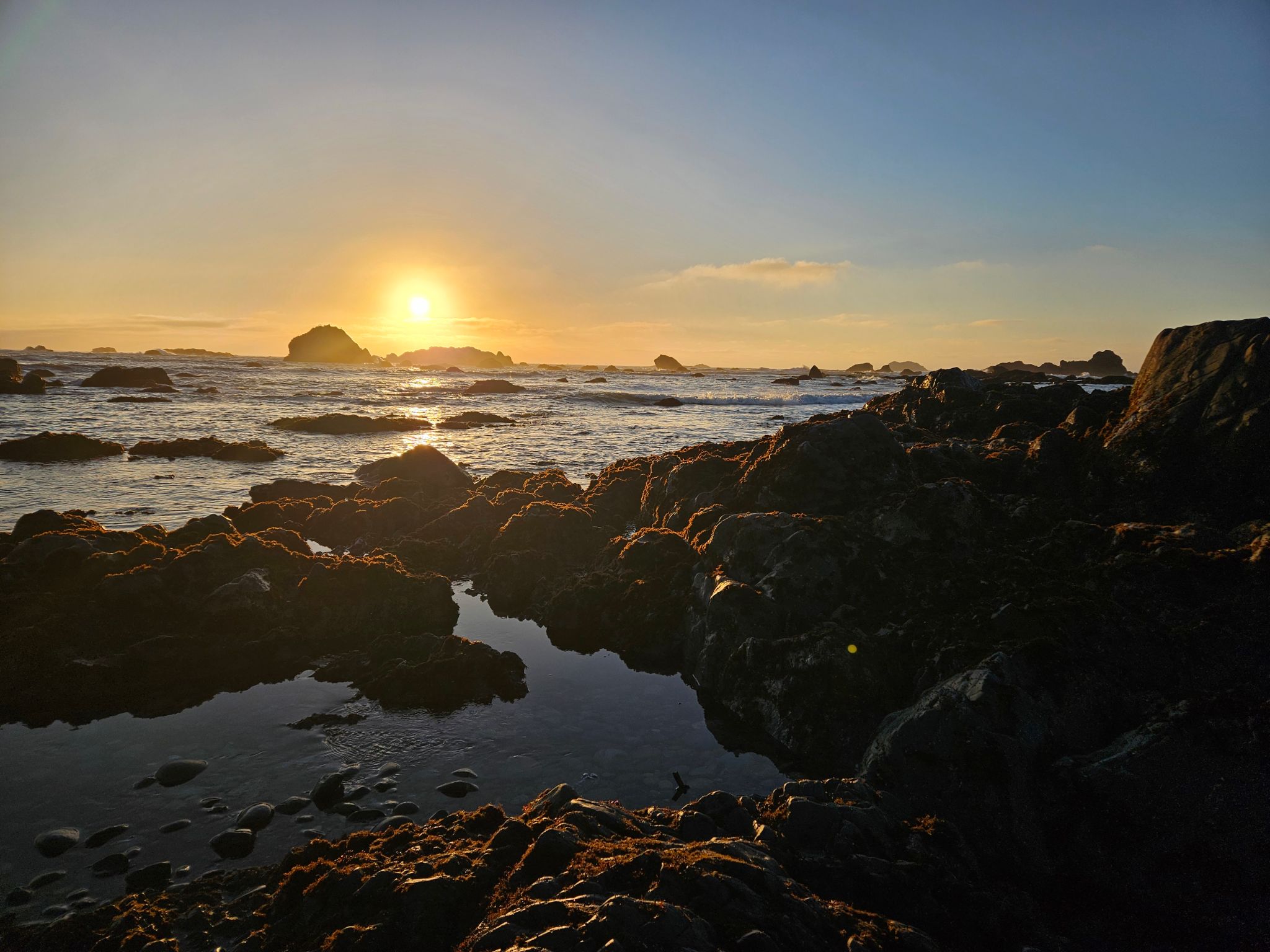 Beach at sunset Beach at sunset