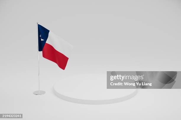 texas flag template, on white podium - lectern isolated stock pictures, royalty-free photos & images