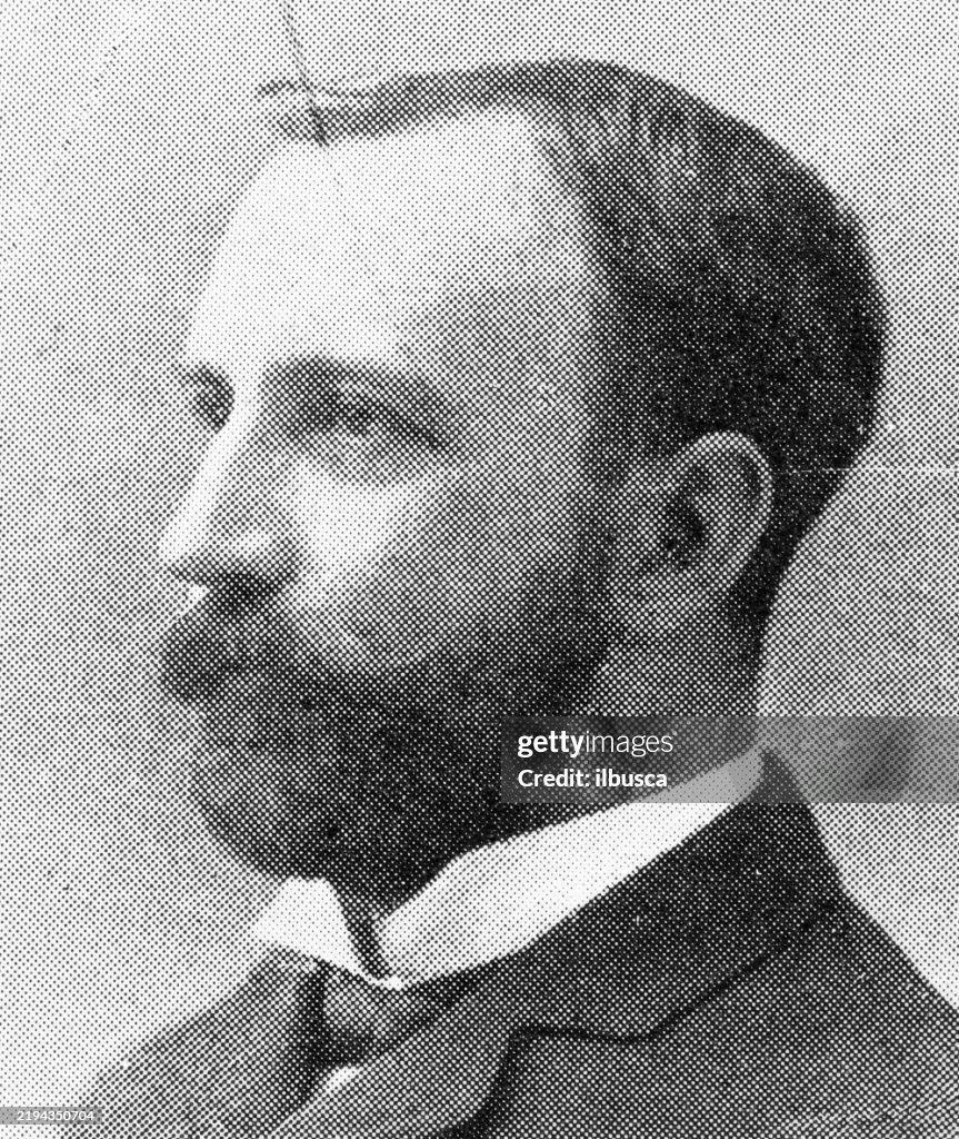 Albert Cook Portrait Of 19th Century Man Albert S Cook High-Res Vector Graphic ...