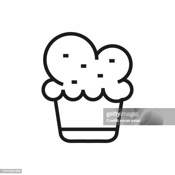 coffee shop related line icons set. editable stroke. - bread packaging stock illustrations