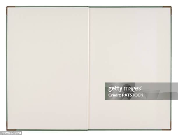 open blank journal ready for notes - blank pages in open book overhead view stock pictures, royalty-free photos & images