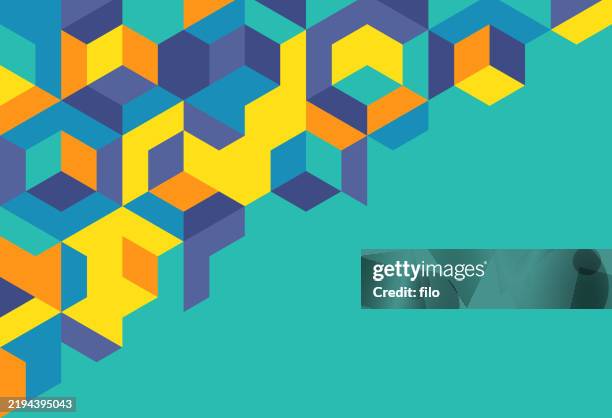 modern geometric shapes background pattern edge border - facet joint stock illustrations