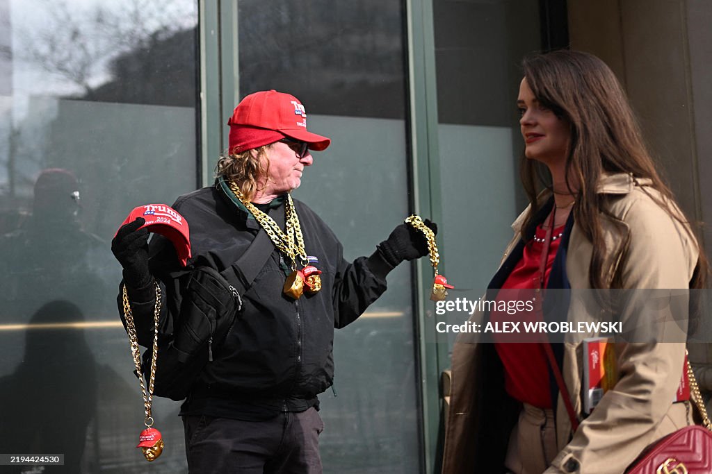 Trump Inauguration Store A vendor sells merchandise near the Capitol One Arena on inauguration ...