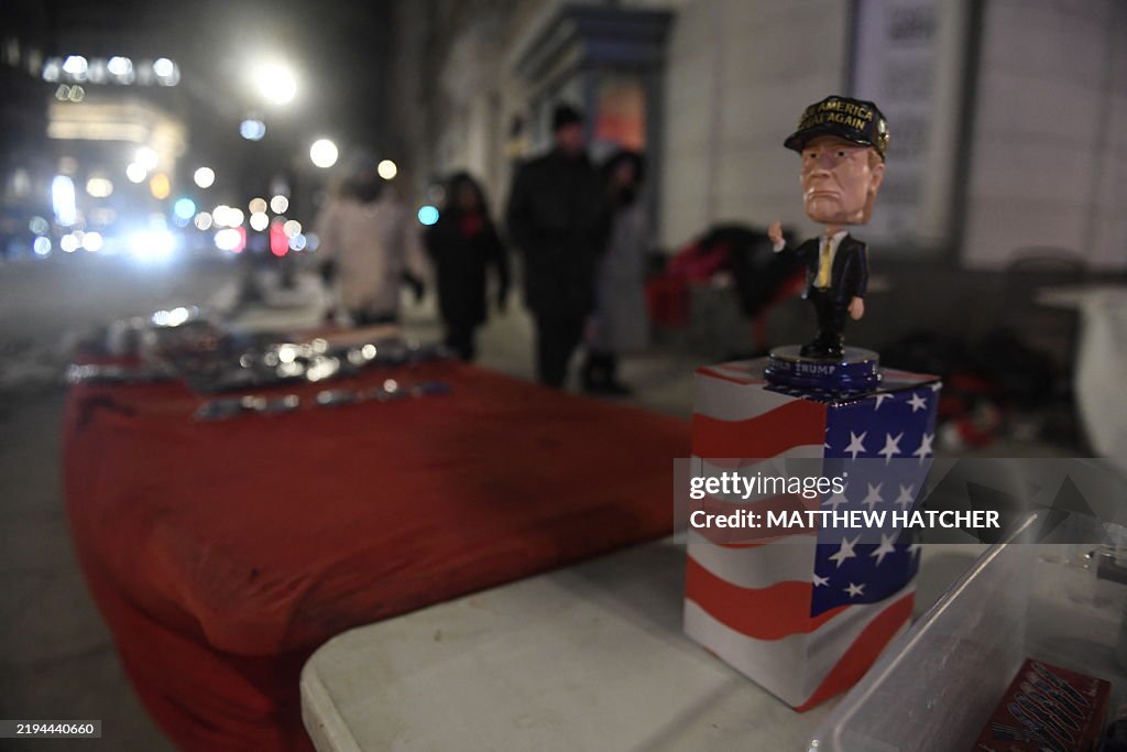 Trump Inauguration Store Merchandise is for sale on the street during the inauguration of ...