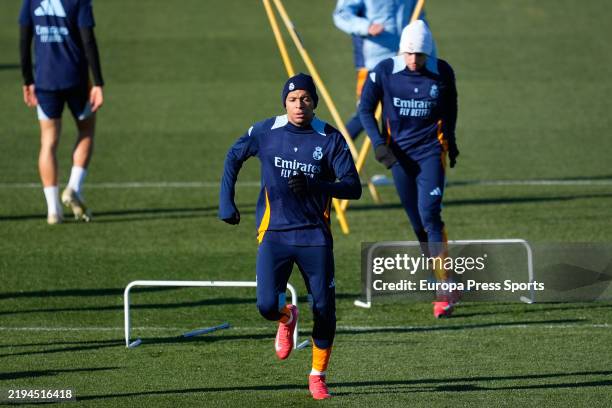 Kylian Mbappe during the training day of Real Madrid ahead the Spanish League, LaLiga EA Sports, football match against UD Las Palmas at Ciudad...