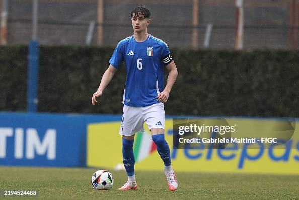 Luca Righini Luca Reggiani of Italy U17 in action during the International... News ...