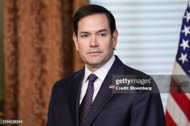 Marco Rubio, US secretary of state, during a swearing-in ceremony in Washington, DC, US, on Tuesday, Jan. 21, 2025. Rubio, who served 14 years on the...