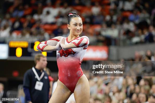 Matt Jones Razorback Maddie Jones of the Arkansas Razorbacks competes on the floor during ...