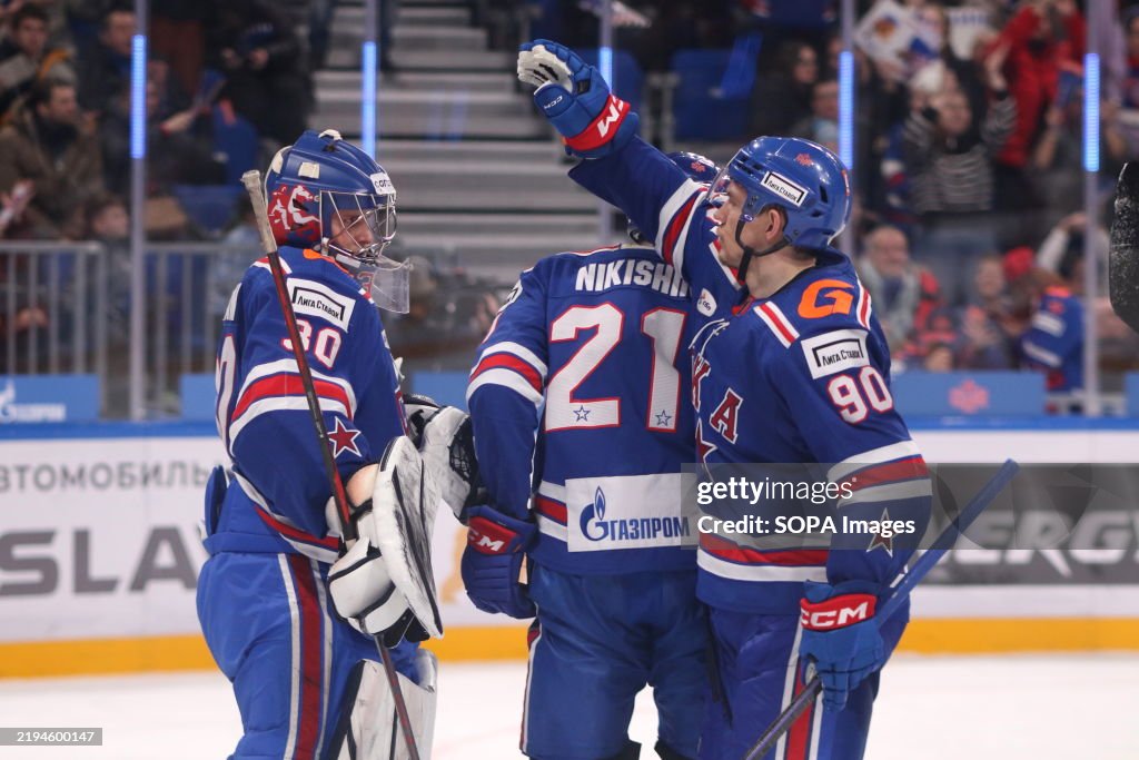 Zykov Yegor Zavragin , Valentin Zykov and Alexander Nikishin SKA Hockey ...