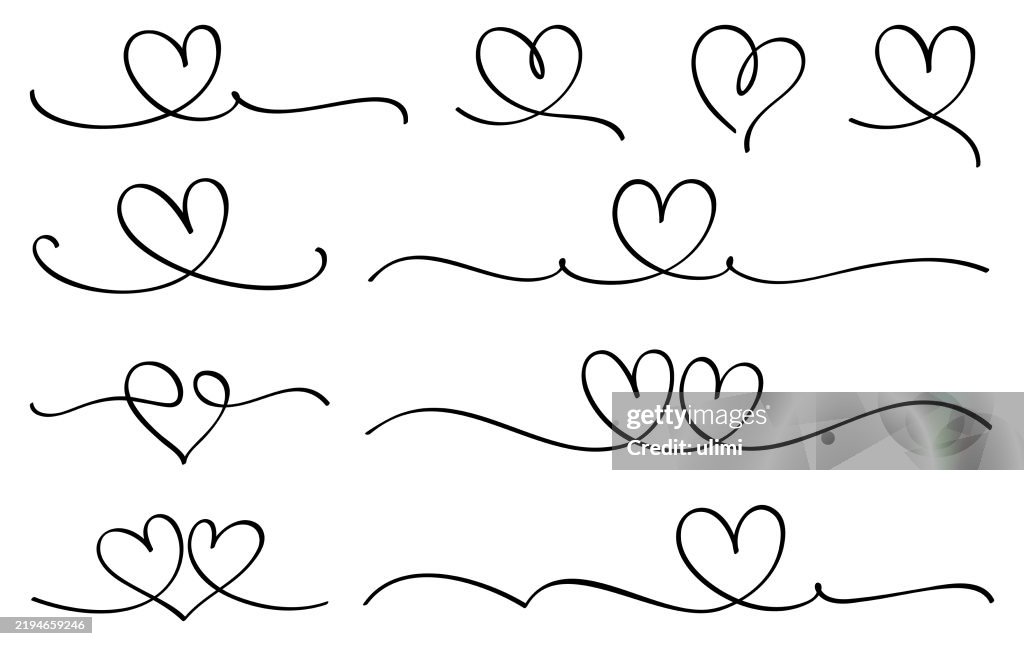 Vector Scripty Hearts Hearts High-Res Vector Graphic - Getty Images