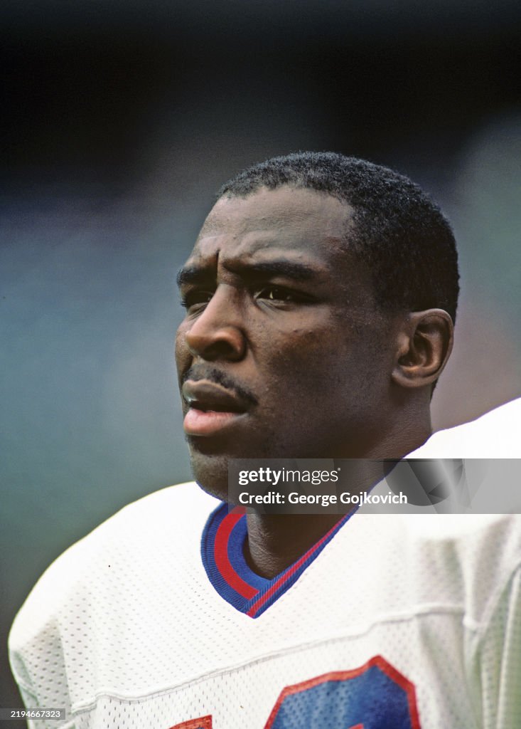 Safety Terry Kinard of the New York Giants looks on from the