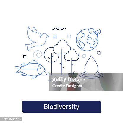 Biodiversity Concept Vector Illustration. Editable Stroke Vector Design. Biodiversity Concept Vector Illustration. Editable Stroke Vector Design.