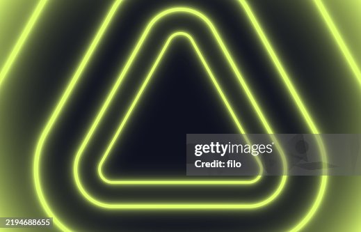 Caution Warning Yield Yellow Glow Concentric Triangle Shape Border Frame Background Caution Warning Yield Yellow Glow Concentric Triangle Shape Border Frame Background