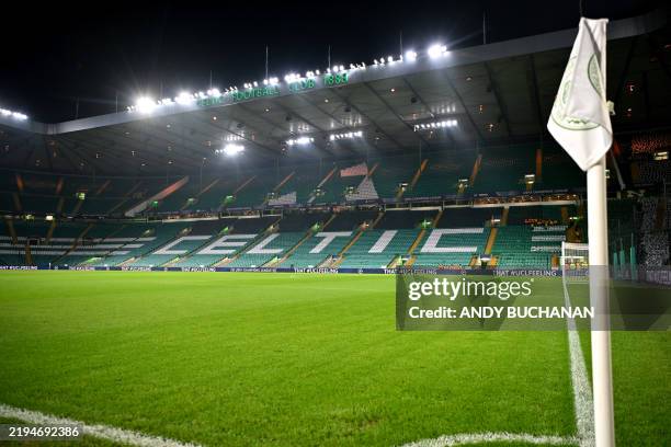 General view inside Celtic Park stadium before the UEFA Champions League football match between Celtic and Young Boys at Celtic Park stadium in...