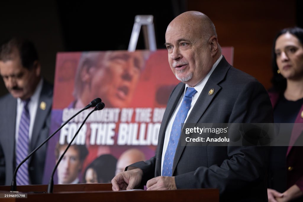 Progressive Caucus Congressman Mark Pocan speaks at a Congressional Progressive Caucus ...
